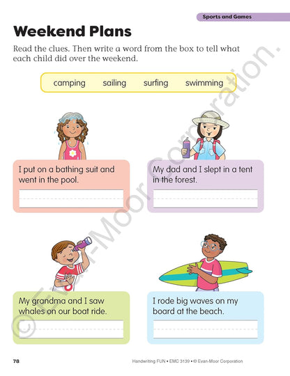 Handwriting Fun!, Grade K - 6 Workbook