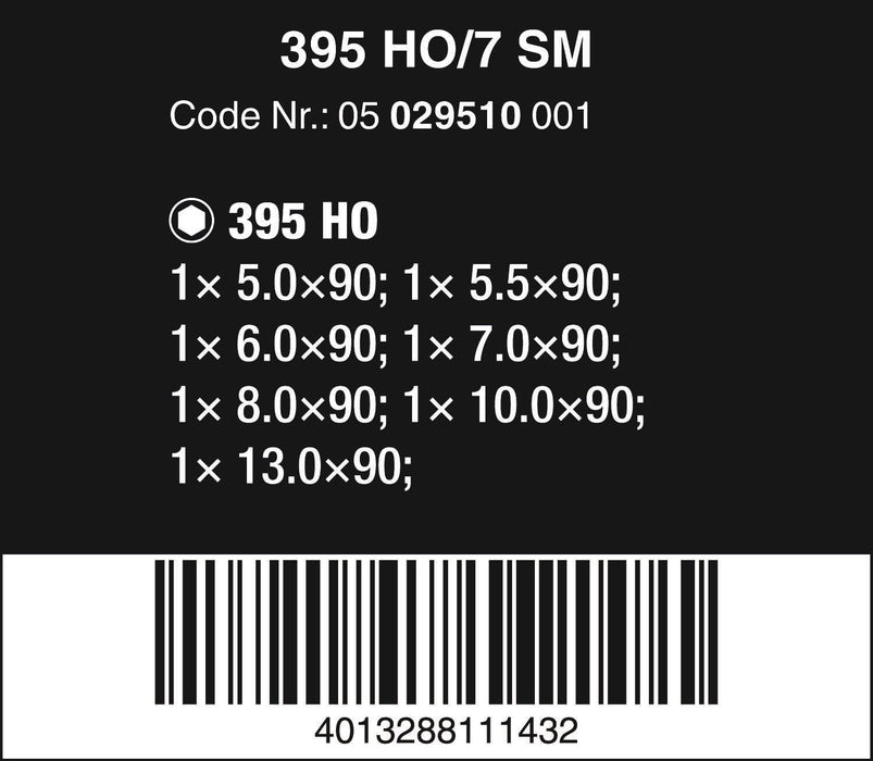 Wera 395 HO/7 SM Kraftform Hollow Shaft Nutspinner set, 7pc, 05029510001 & Kraftform 300 Screwdriver Set 6 Piece