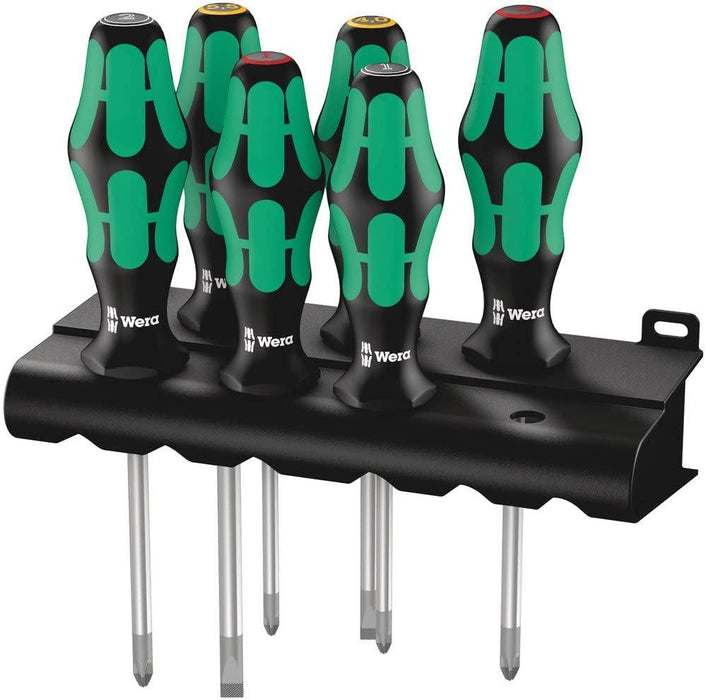 Wera 395 HO/7 SM Kraftform Hollow Shaft Nutspinner set, 7pc, 05029510001 & Kraftform 300 Screwdriver Set 6 Piece