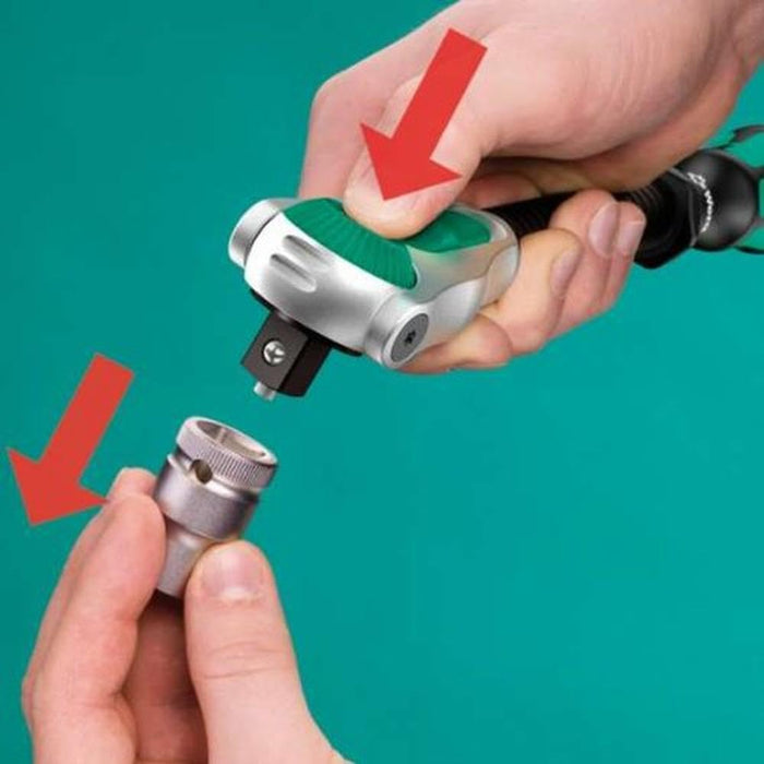 Wera 8100 SA 2 Zyklop Speed-Knarrensatz, 1/4 Zoll metrisch, Schwarz, 42-teilig, 05003533001