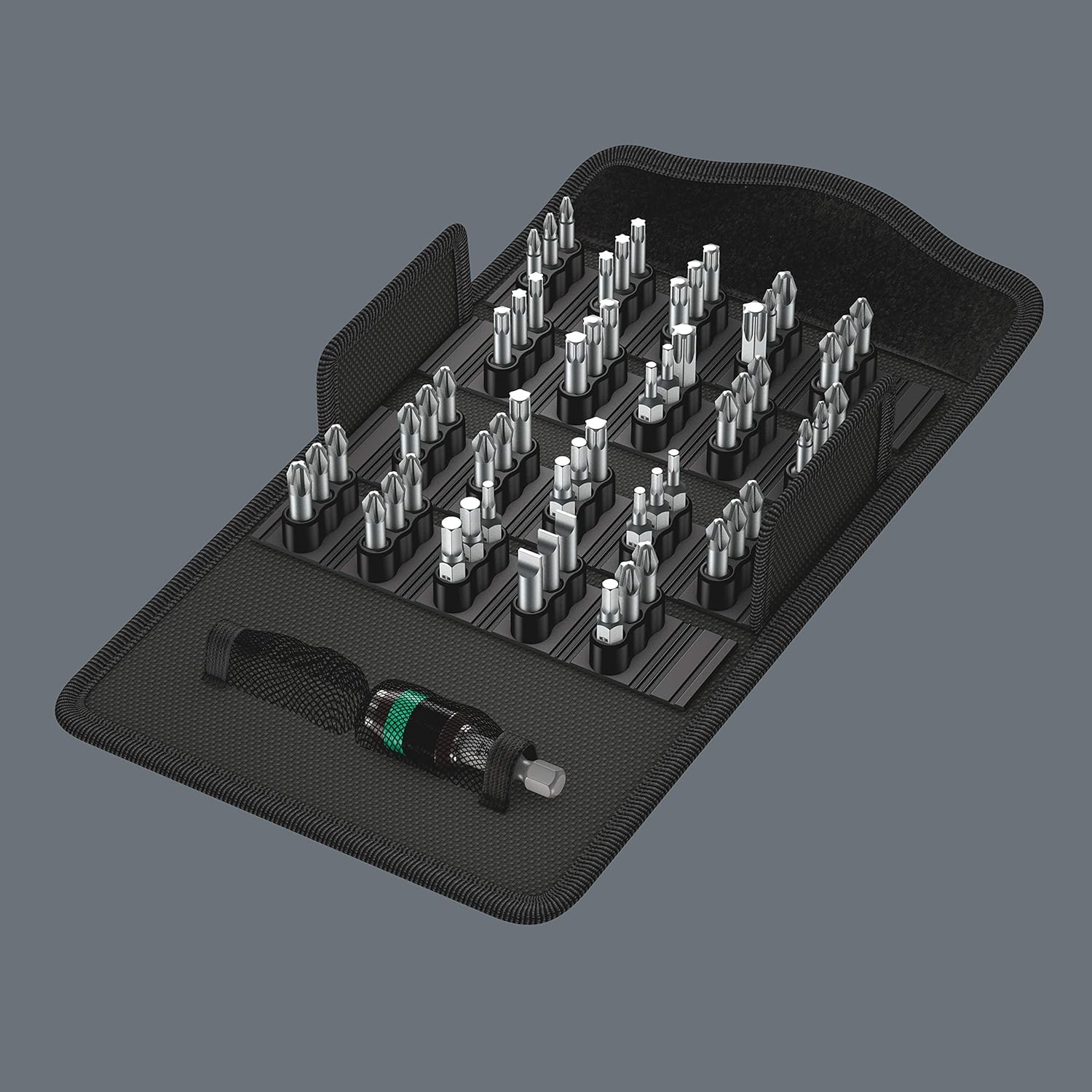 Wera Bit-Safe 43 Universal 1 Comprehensive Standard Bits and Holder Set in Pouch (for Drill/Drivers) 43pc, 0505745000