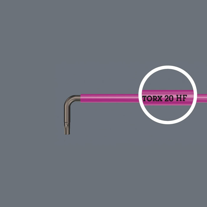 Wera 05024475001 967 SXL HF TORX Winkelschlüssel Mehrfarbig mit Haltefunktion, Lang