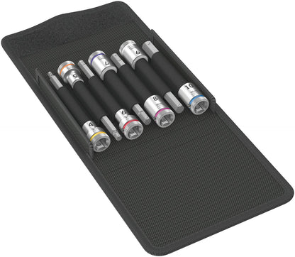 Wera 8740 B HF 1 Zyklop In-Hex-Plus holding function bit socket set, 3/8" drive, 7pc, 05003180001 , Black
