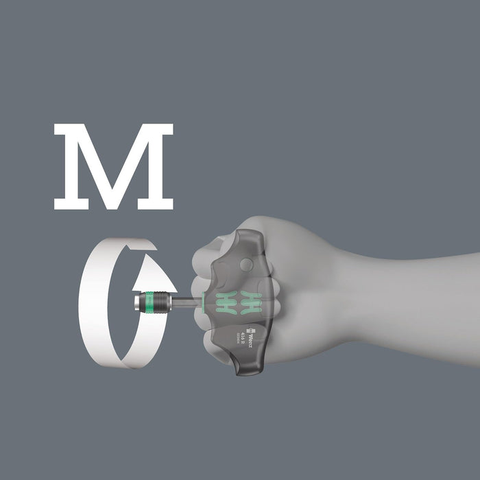 Wera 416 R T-Handle Bitholding Screwdriver Rapidaptor, 1/4" x 45 mm, 05023404001