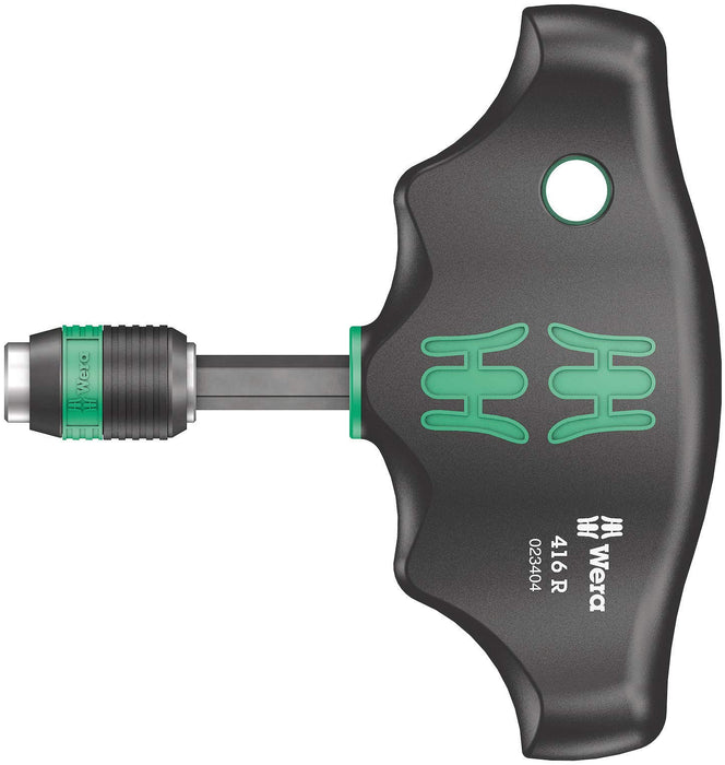 Wera 416 R T-Handle Bitholding Screwdriver Rapidaptor, 1/4" x 45 mm, 05023404001