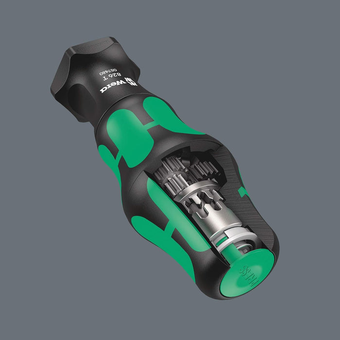 Wera 826 T Kraftform Turbo bit-Holding Screwdriver Handle with Rapidaptor Quick-Release Chuck, Black