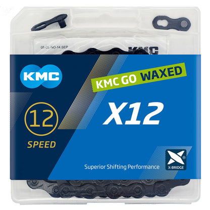 KMC X12 Black Waxed 126L chain