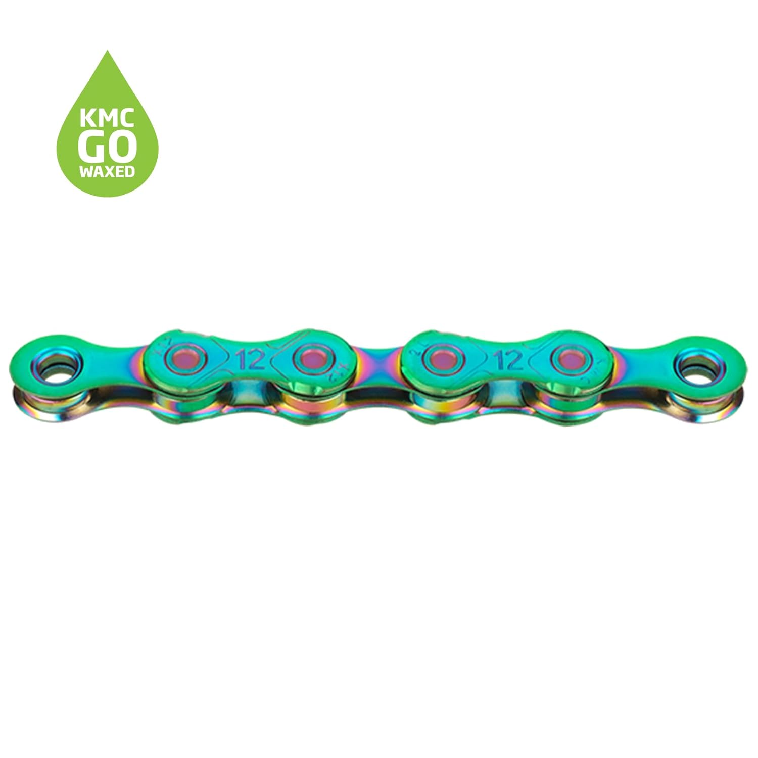 KMC X12 Aurora Green Waxed 126L chain