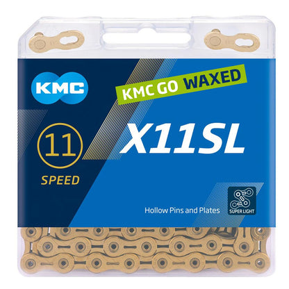 KMC X11SL Ti-N Gold Waxed 118L chain