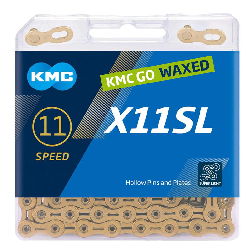 KMC X11SL Ti-N Gold Waxed 118L chain