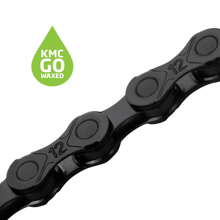 KMC DLC12 Black Waxed 126L chain
