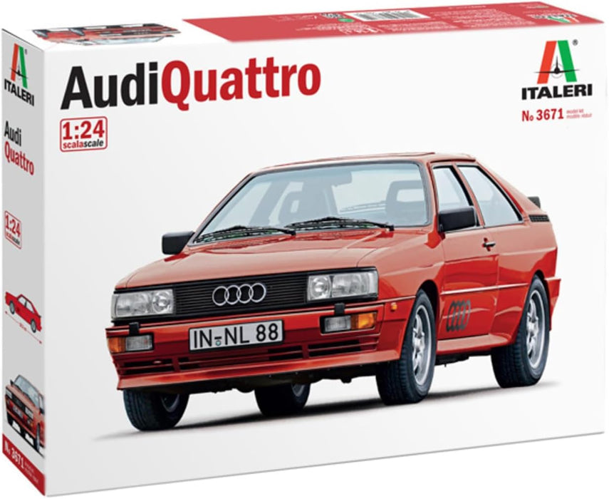 ITALERI 3671 Audi Quattro, Kit Modellino in Plastica da Montare. Scala 1:24 (Skill 2