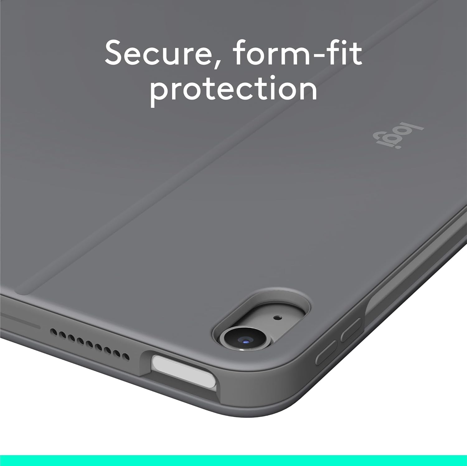 Logitech Combo Touch iPad Air 11-inch (M2), iPad Air (4th & 5th gen - 2020, 2022)(2024) Keyboard Case - Detachable backlit keyboard with kickstand, QWERTY UK English Layout - Grey