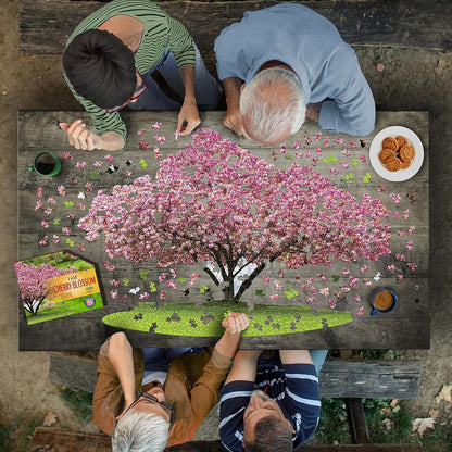 Madd Capp: I Am Cherry Blossom - 1000 Piece Tree Shaped Jigsaw Puzzle, 25x38 Finished Size, Includes Educational Fun Fact Booklet, Nature Puzzle