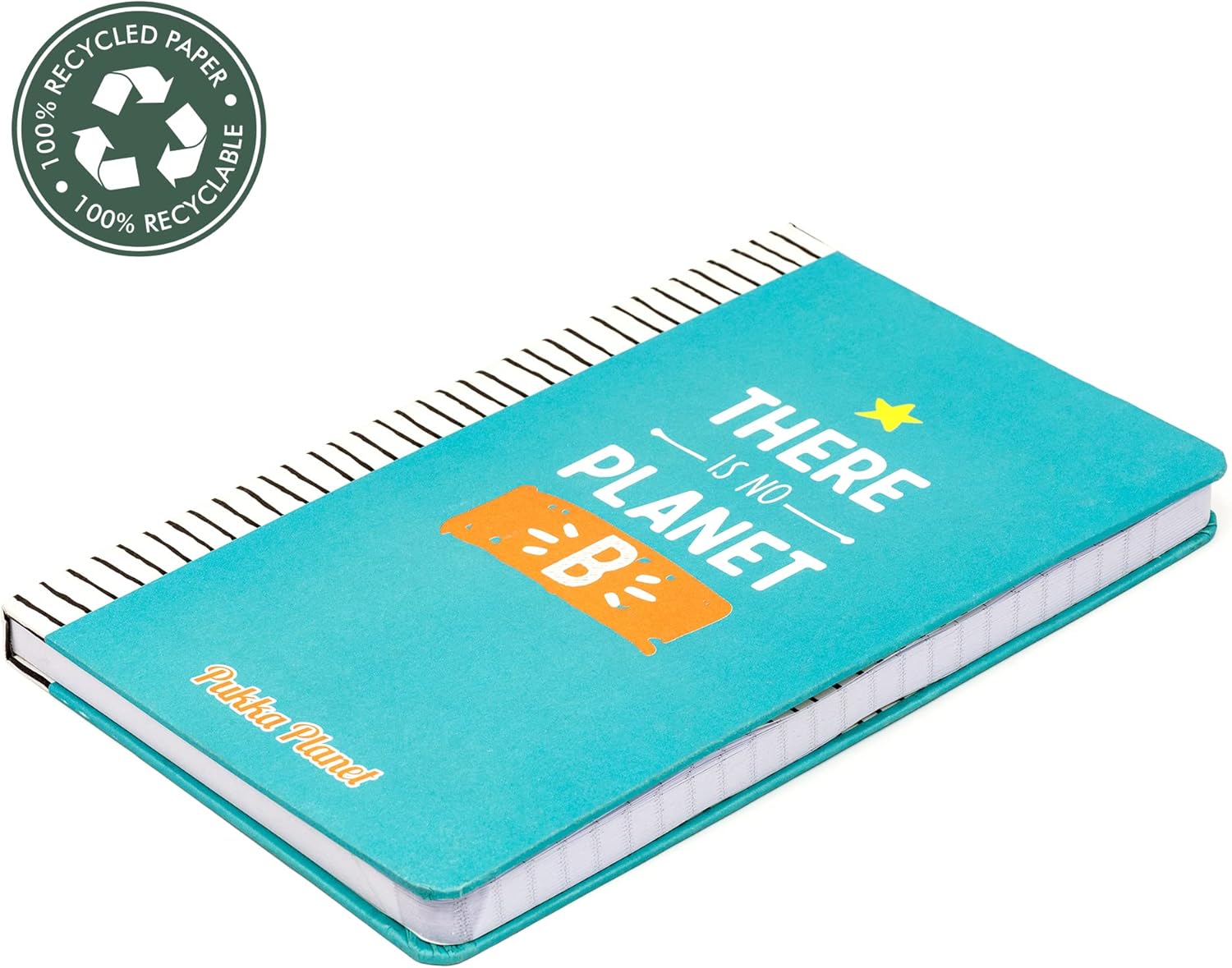 Pukka Pad, Pukka Planet A5 Soft Cover Notebook – Casebound Journal - 192 Pages of 8mm Ruled 90GSM Paper – Feature Acid-Free, Vegan Inks and Recycled Paper, 21.5 x 13.4cm