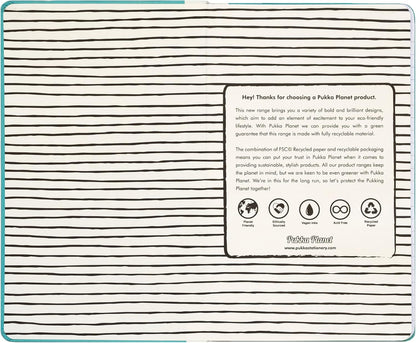 Pukka Pad, Pukka Planet A5 Soft Cover Notebook – Casebound Journal - 192 Pages of 8mm Ruled 90GSM Paper – Feature Acid-Free, Vegan Inks and Recycled Paper, 21.5 x 13.4cm