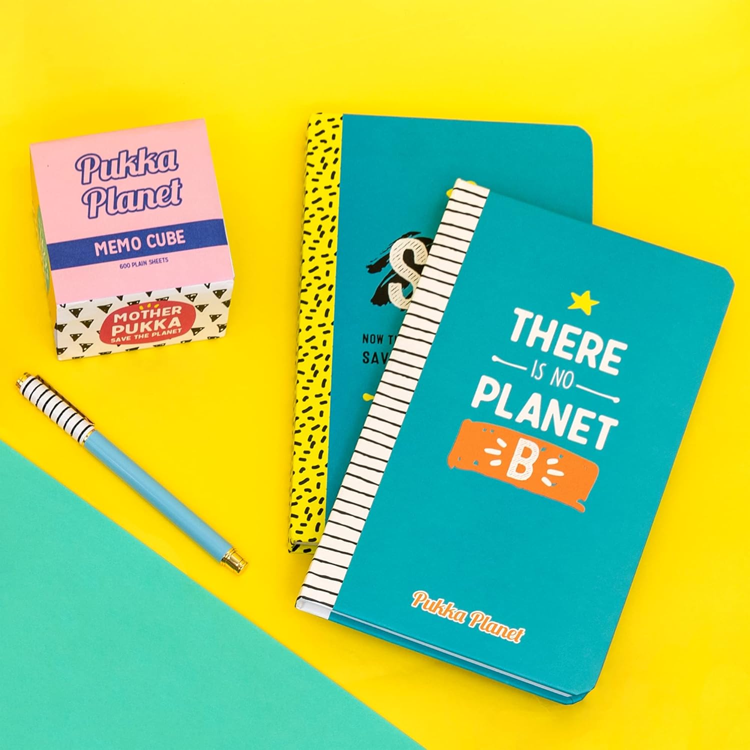 Pukka Pad, Pukka Planet A5 Soft Cover Notebook – Casebound Journal - 192 Pages of 8mm Ruled 90GSM Paper – Feature Acid-Free, Vegan Inks and Recycled Paper, 21.5 x 13.4cm