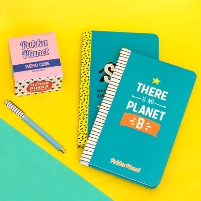 Pukka Pad, Pukka Planet A5 Soft Cover Notebook – Casebound Journal - 192 Pages of 8mm Ruled 90GSM Paper – Feature Acid-Free, Vegan Inks and Recycled Paper, 21.5 x 13.4cm