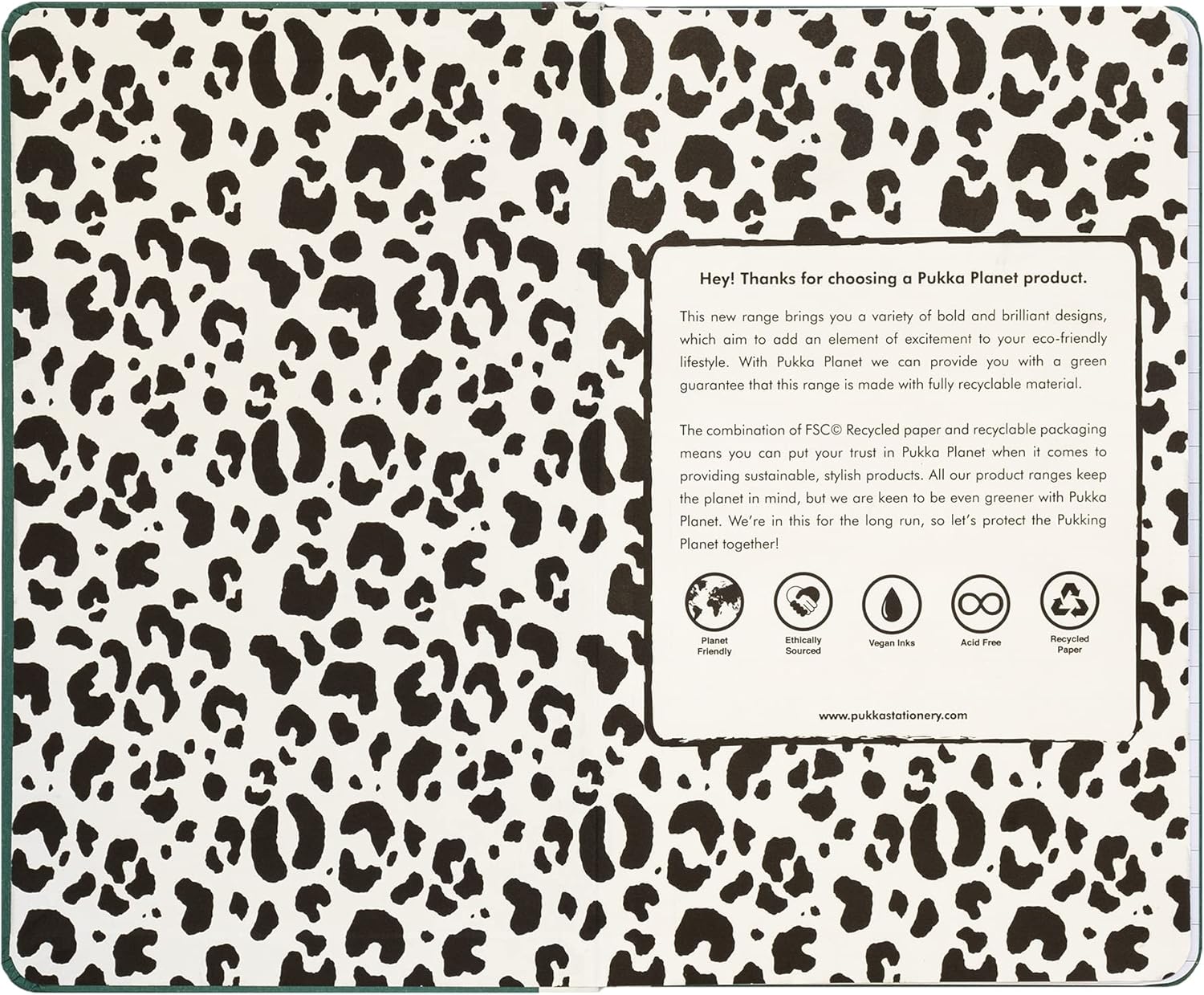 Pukka Pad, Pukka Planet A5 Soft Cover Notebook - Casebound Journal Featuring Acid-Free, Vegan Inks and Glue with Ethically Sourced Recycled Paper, 21.5 x 13.4cm