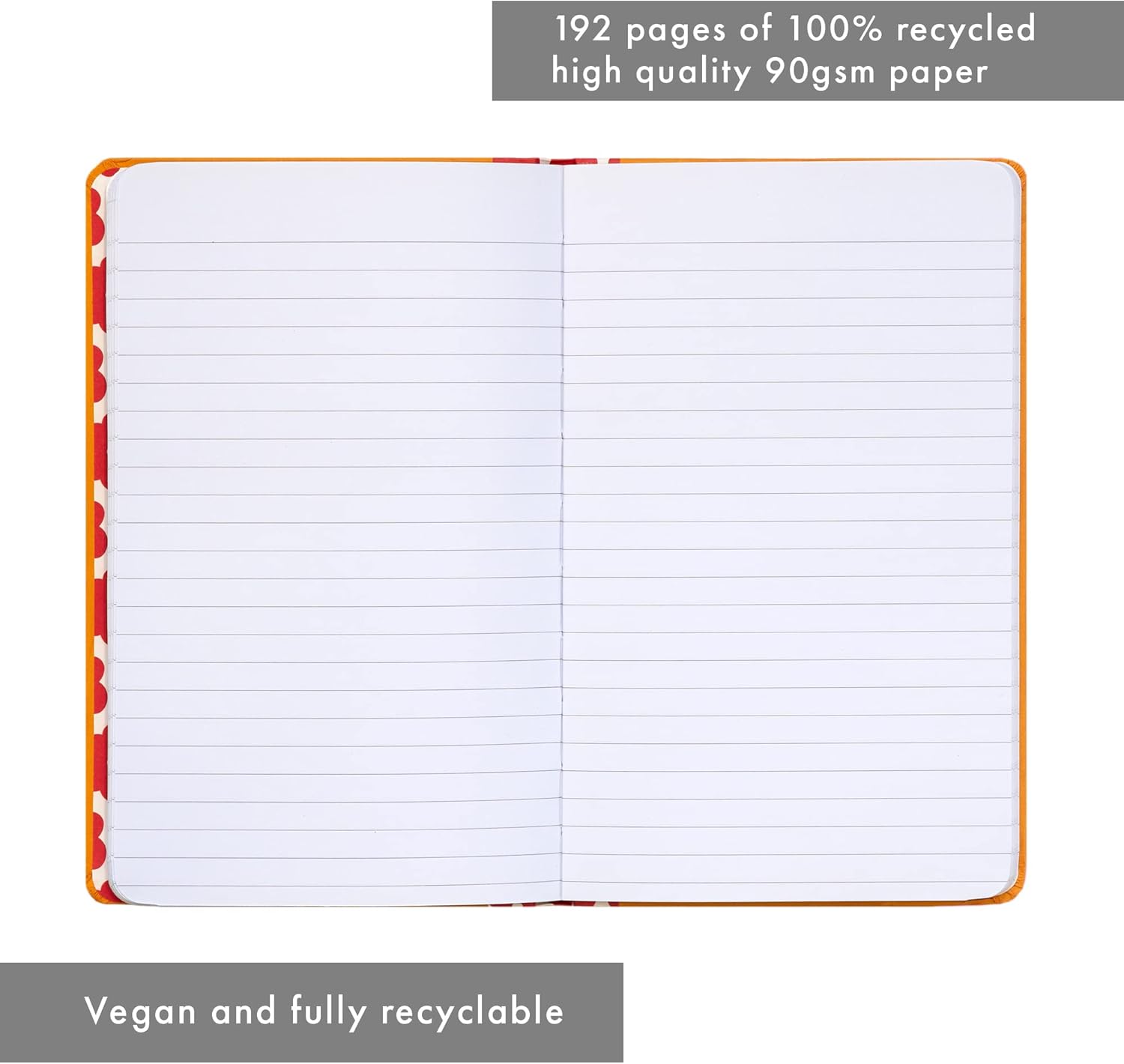 Pukka Pad, Pukka Planet A5 Soft Cover Notebook - Casebound Journal Featuring Acid-Free, Vegan Inks and Glue with Ethically Sourced Recycled Paper, 21.5 x 13.4cm