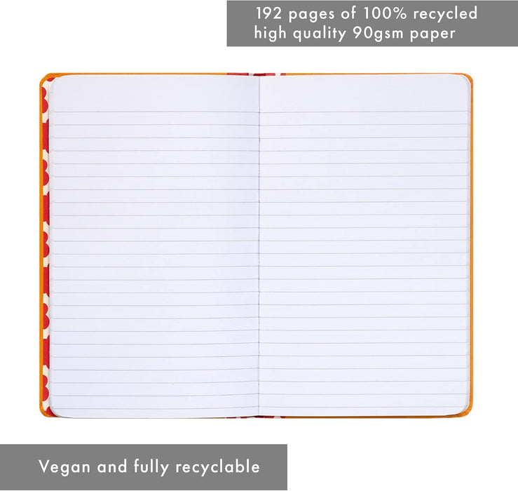 Pukka Pad, Pukka Planet A5 Soft Cover Notebook - Casebound Journal Featuring Acid-Free, Vegan Inks and Glue with Ethically Sourced Recycled Paper, 21.5 x 13.4cm