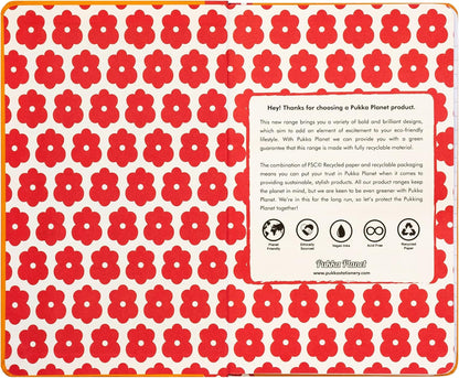 Pukka Pad, Pukka Planet A5 Soft Cover Notebook - Casebound Journal Featuring Acid-Free, Vegan Inks and Glue with Ethically Sourced Recycled Paper, 21.5 x 13.4cm