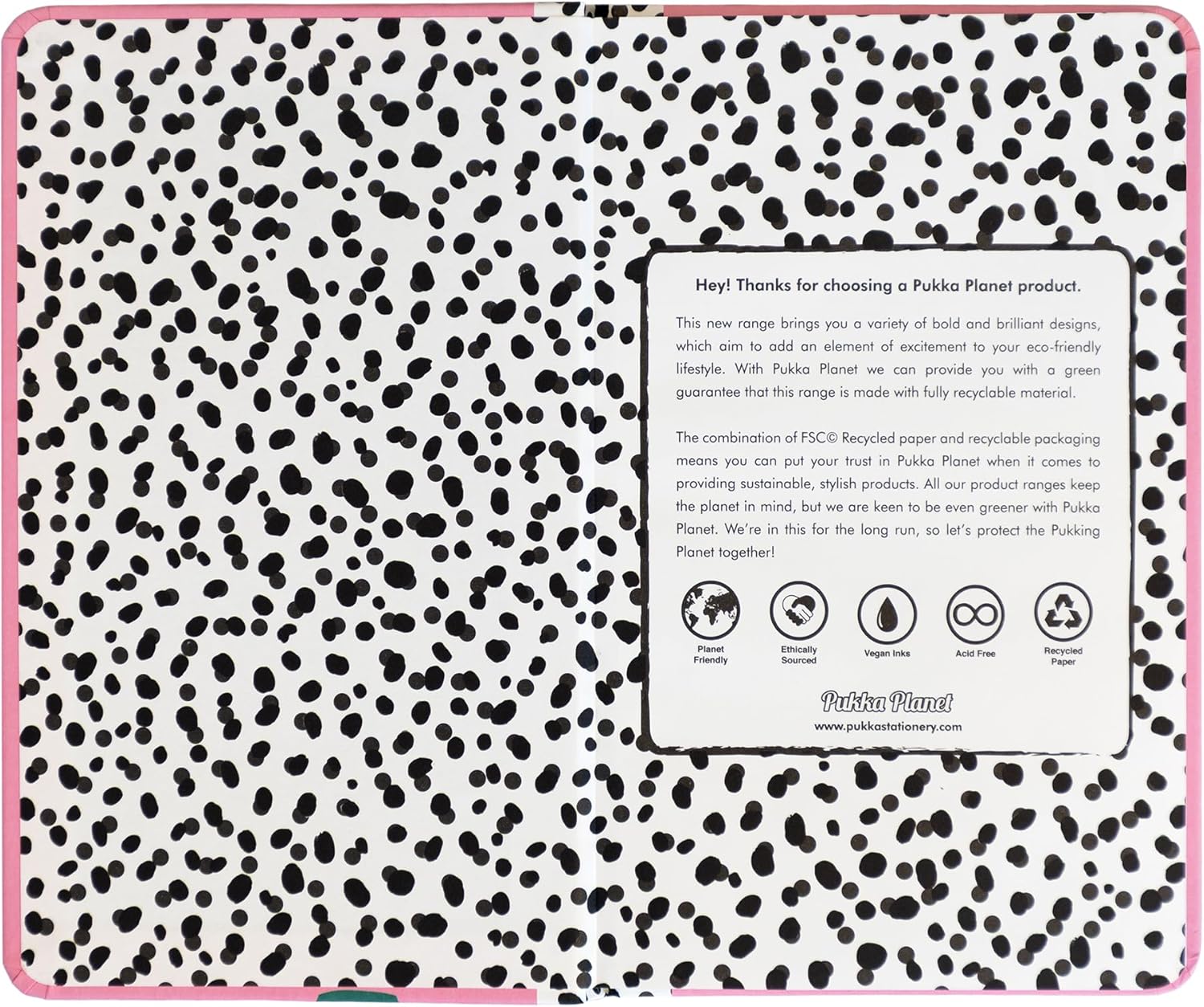 Pukka Pad, Pukka Planet A5 Soft Cover Notebook – Casebound Journal - 192 Pages of 8mm Ruled 90GSM Paper – Feature Acid-Free, Vegan Inks and Recycled Paper, 21.5 x 13.4cm - Prickly Subject