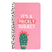 Pukka Pad, Pukka Planet A5 Soft Cover Notebook – Casebound Journal - 192 Pages of 8mm Ruled 90GSM Paper – Feature Acid-Free, Vegan Inks and Recycled Paper, 21.5 x 13.4cm - Prickly Subject
