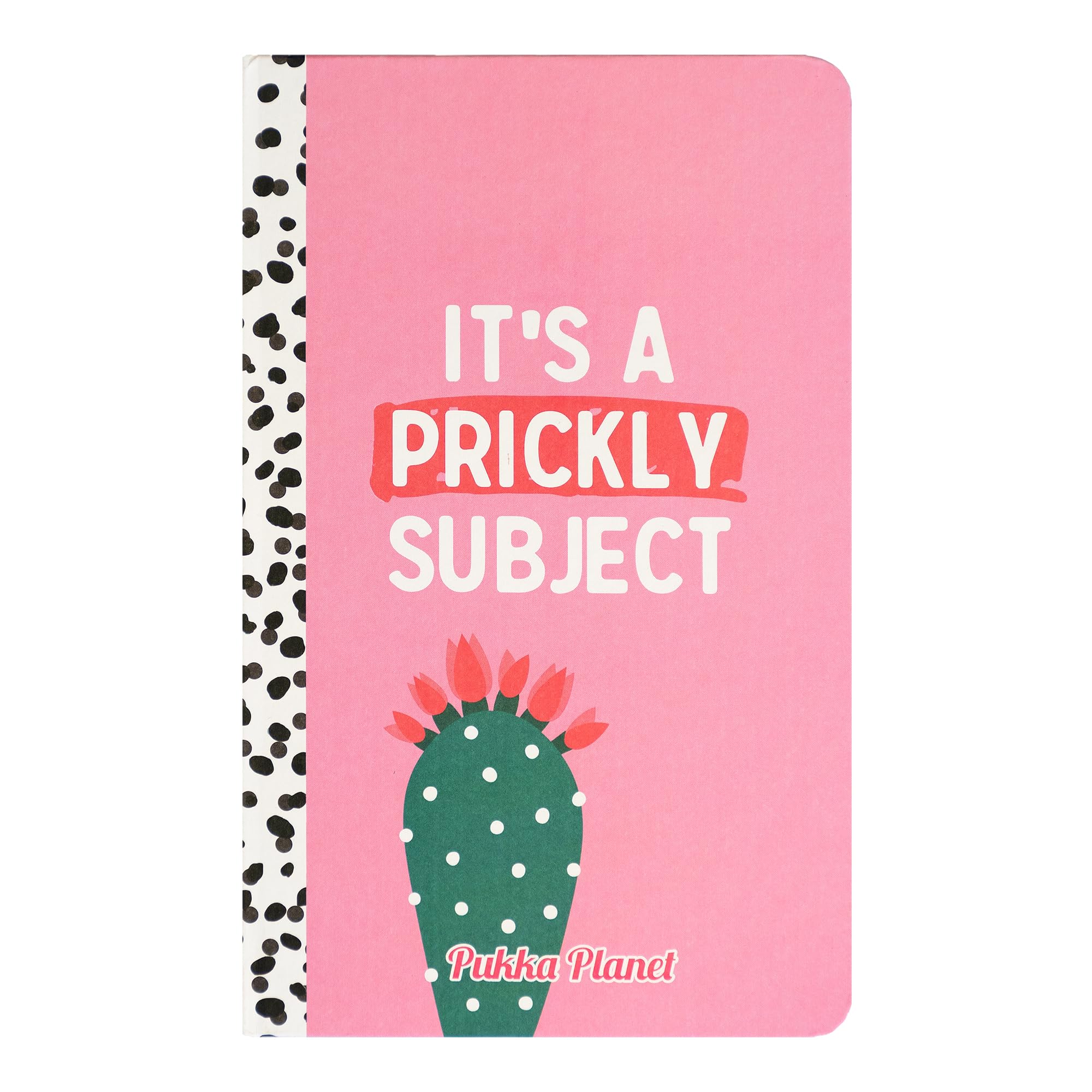 Pukka Pad, Pukka Planet A5 Soft Cover Notebook – Casebound Journal - 192 Pages of 8mm Ruled 90GSM Paper – Feature Acid-Free, Vegan Inks and Recycled Paper, 21.5 x 13.4cm - Prickly Subject