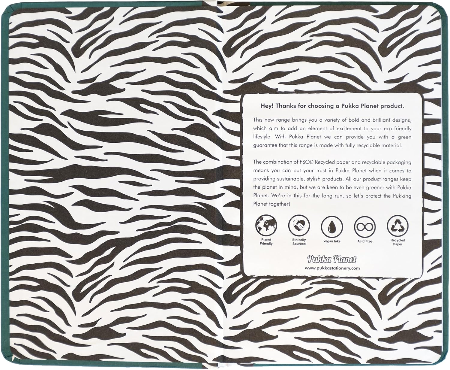 Pukka Pad, Pukka Planet A5 Soft Cover Notebook – Casebound Journal with 192 Pages of 8mm Ruled 90GSM Paper – Feature Acid-Free, Vegan Inks and Glue with Recycled Paper, 21.5 x 13.4cm - Leaf It