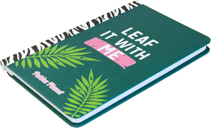 Pukka Pad, Pukka Planet A5 Soft Cover Notebook – Casebound Journal with 192 Pages of 8mm Ruled 90GSM Paper – Feature Acid-Free, Vegan Inks and Glue with Recycled Paper, 21.5 x 13.4cm - Leaf It