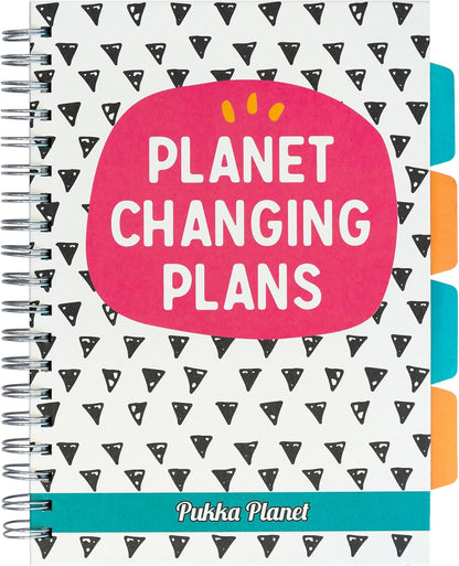 Pukka Pad, Pukka Planet B5 Project Book 2-Pack with Repositionable Dividers - 5-Subject Double Spiral Bound Notebook with 100% Recycled Paper, Recyclable After Use – 25.7 x 18.1cm