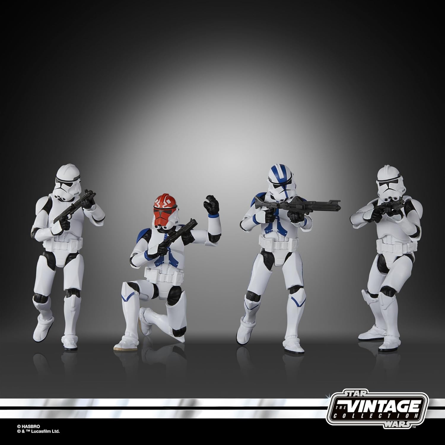 STAR WARS The Vintage Collection Phase II Clone Trooper, AHSOKA 3.75 Inch Collectible Action Figure 4-Pack