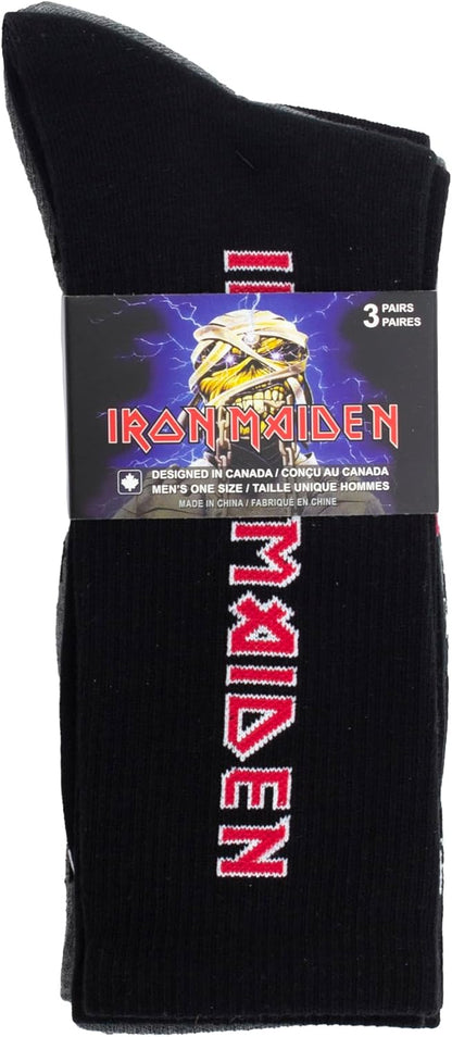 Flash Popup Iron Maiden Socks - 3 Pack, Multicolor, One Size