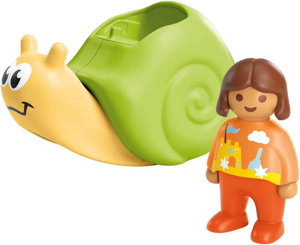 PLAYMOBIL 71699 JUNIOR: Rocking Snail with Rattle Feature, early learning toys with rattle feature, made from over 90% plant-based plastics, gifting toy, playsets suitable for children ages 12 months+