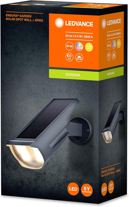 `Ledvance - Endura Garden Solar Spot Wall&Spike 55Lm 0,5W/Rgbw 175Mm`