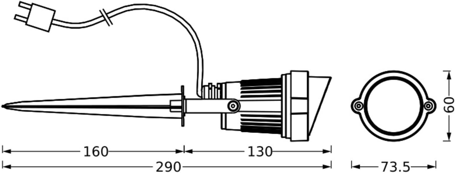 Ledvance - Endura Hybrid Spot Spike 1W Black
