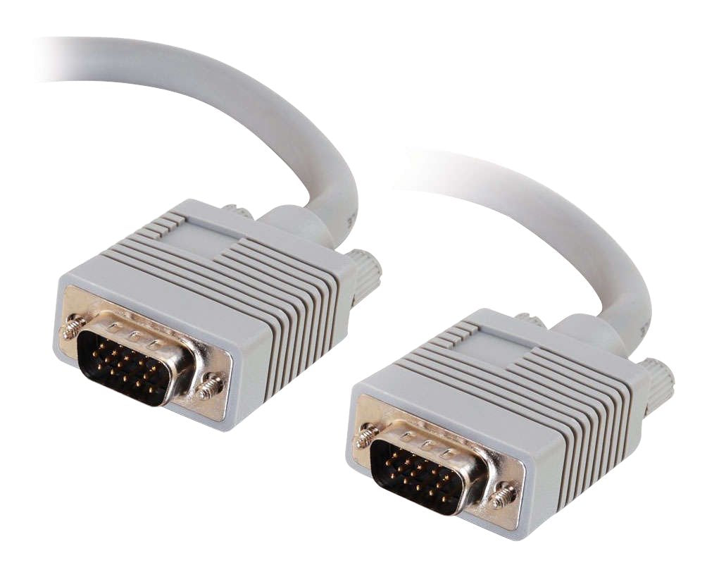 C2G 15M Premium Shielded HD15 SXGA Male VGA to VGA Computer Monitor Cable Light 15M Male-Male