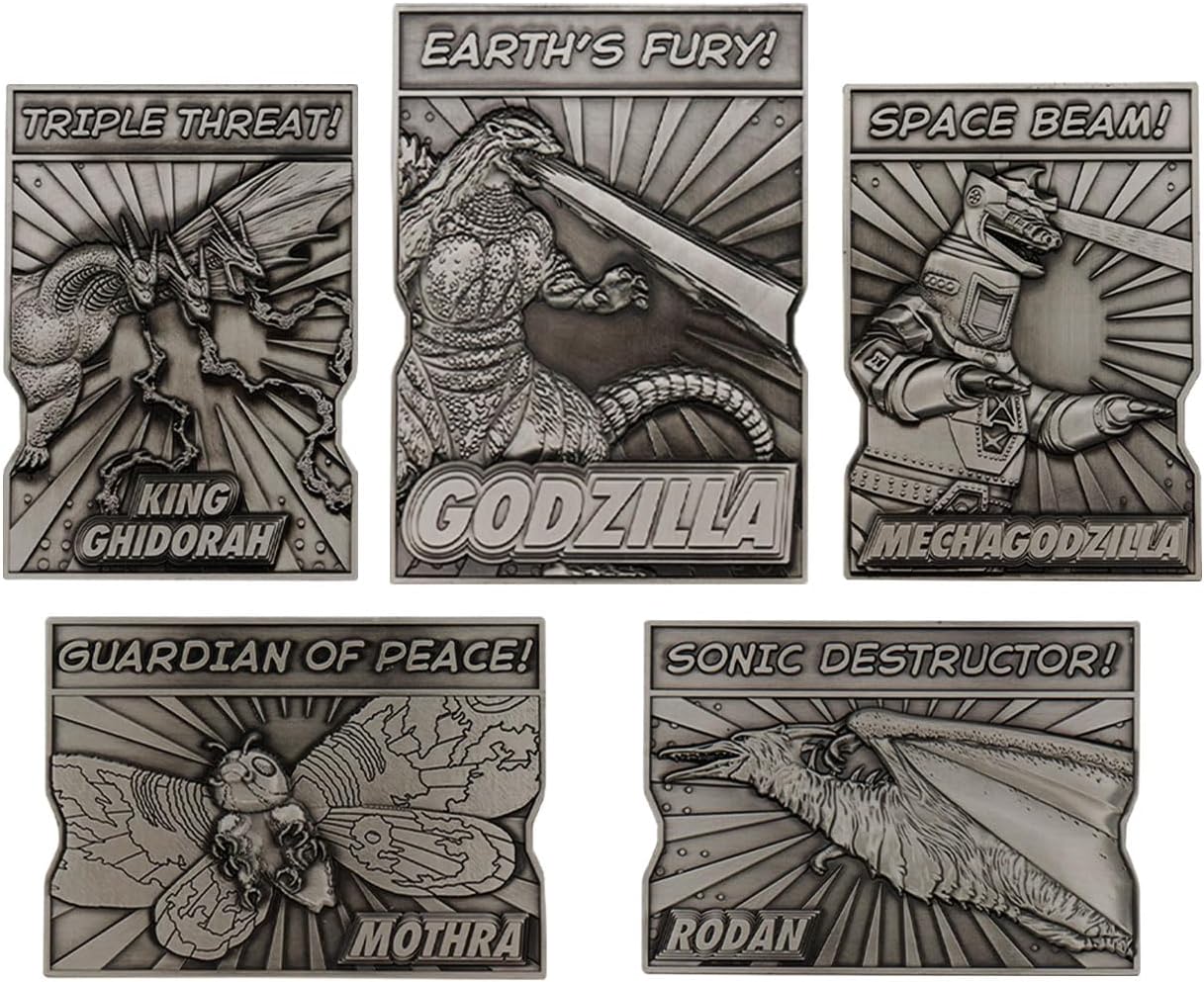Godzilla 5 Piece Limited Edition Monsters Metal Ingot Set
