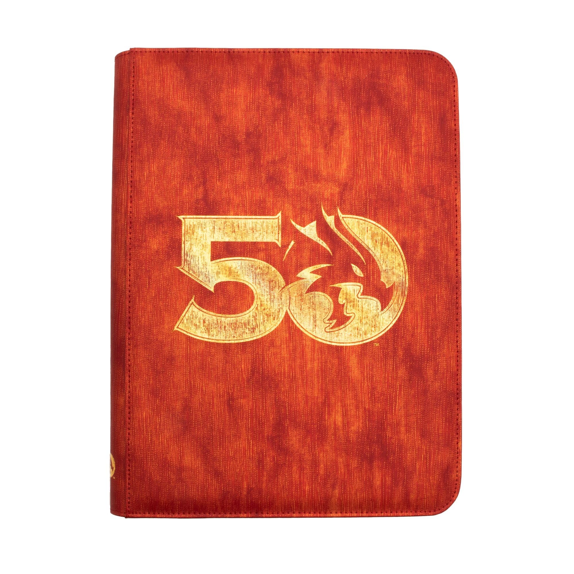 Ultra PRO - 50th Anniversary Printed Leatherette Book Folio for Dungeons & Dragons, Limited Edition RPG Accessories, D&D Essentials, Dungeon Master Gear, Tabletop Gaming, Fantasy Role-Playing