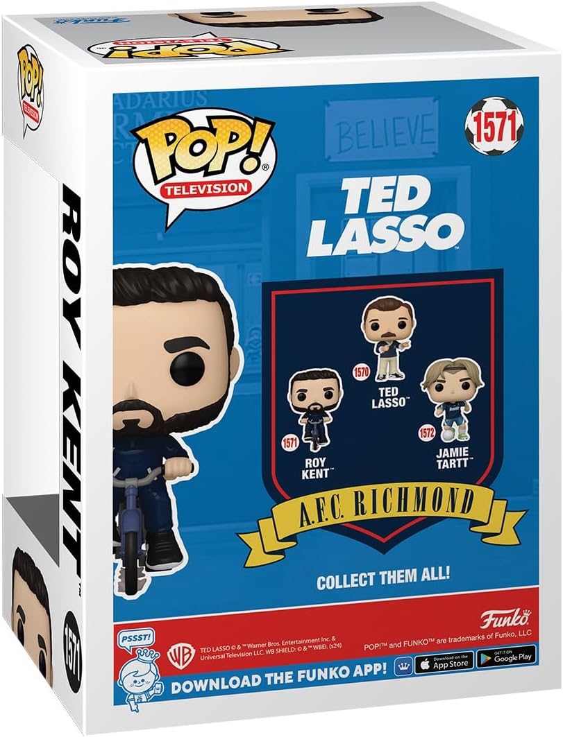 Funko Pop! TV: Ted Lasso – Roy Kent on Bike - Collectable Vinyl Figure - Gift Idea - Official Merchandise - Toys for Kids & Adults - TV Fans - Model Figure for Collectors and Display