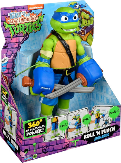 Teenage Mutant Ninja Turtles 83418CO Tales Giant Roll N Leonardo. Unleash Powerful Punching Action 12-Inch Scale Figure for TMNT Fans of All Ages, Multicolour
