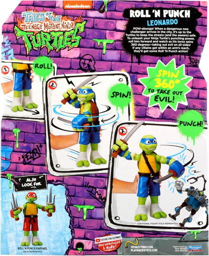 Teenage Mutant Ninja Turtles 83418CO Tales Giant Roll N Leonardo. Unleash Powerful Punching Action 12-Inch Scale Figure for TMNT Fans of All Ages, Multicolour