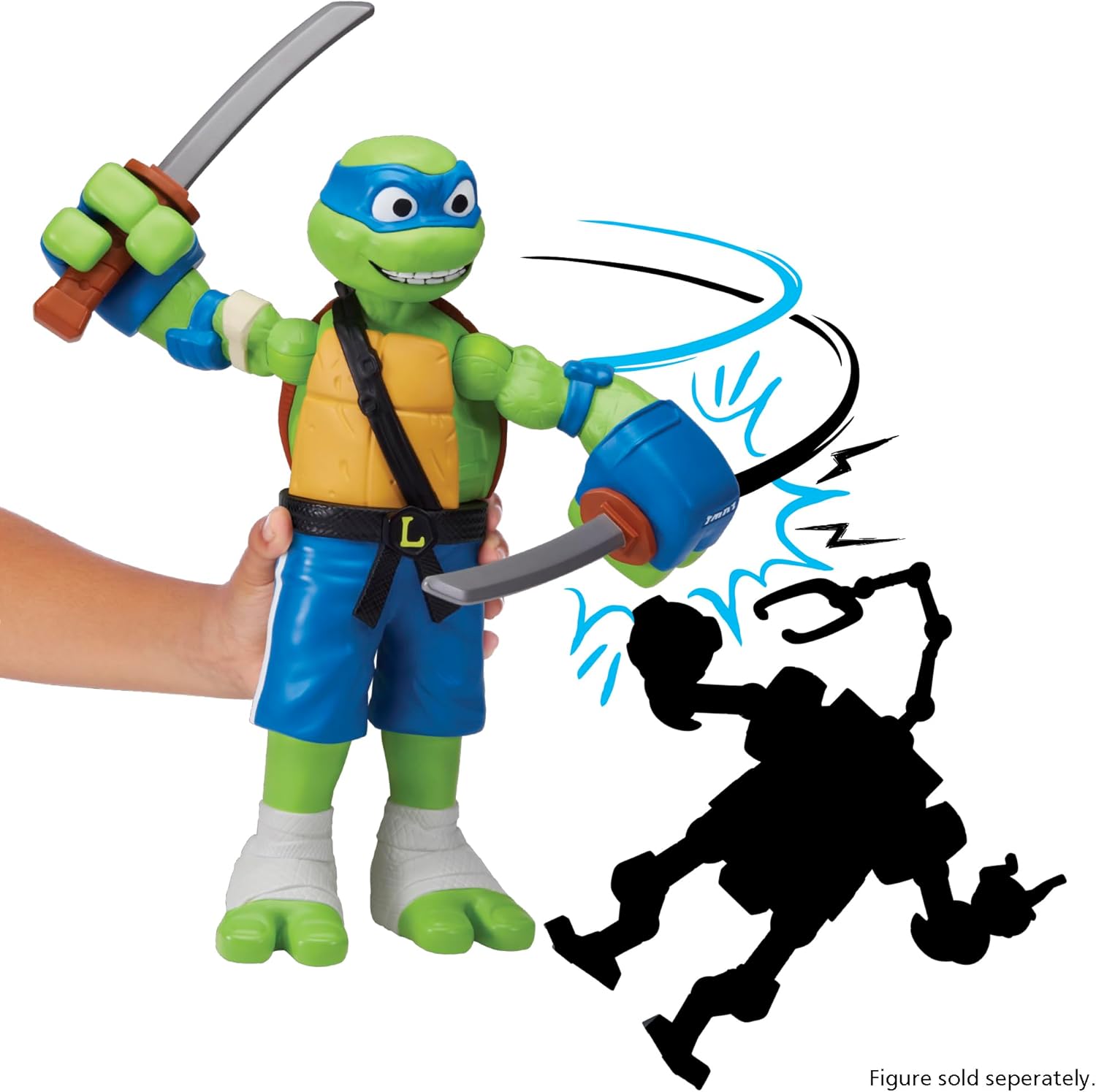 Teenage Mutant Ninja Turtles 83418CO Tales Giant Roll N Leonardo. Unleash Powerful Punching Action 12-Inch Scale Figure for TMNT Fans of All Ages, Multicolour