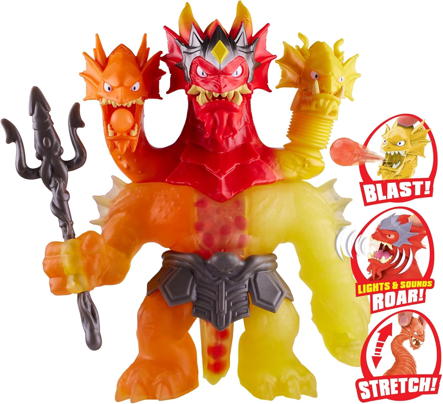 Heroes of Goo Jit Zu Stretch Strikers King Hydra Figure With Triple Attack 3 in 1 Goo Power, Plus Light And Sound Battle Action