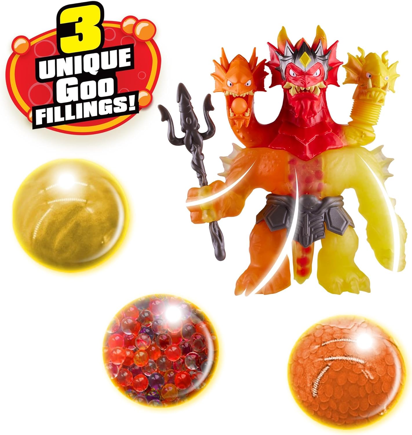 Heroes of Goo Jit Zu Stretch Strikers King Hydra Figure With Triple Attack 3 in 1 Goo Power, Plus Light And Sound Battle Action