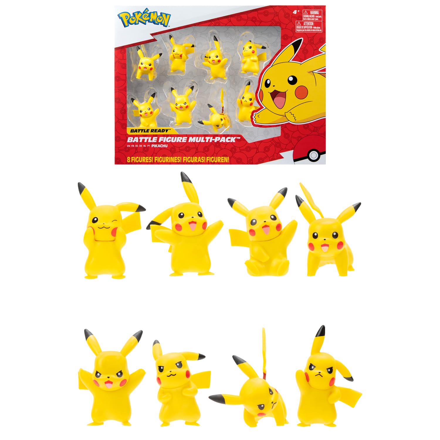 Pokémon – 8 Figuren Battle – Pack mit 8 Pikachu-Figuren – JW2604