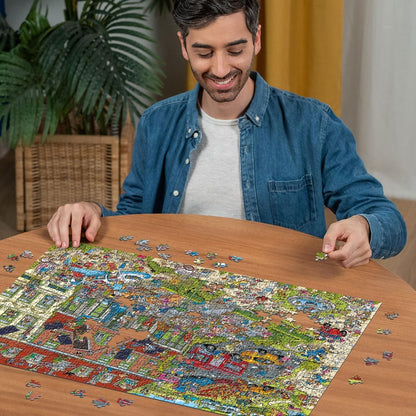 Ravensburger 12000723 - Rays Comic Series - The Hotel - 1000 pieces jigsaw puzzle – Puzzle for adults and kids age 14 years up,