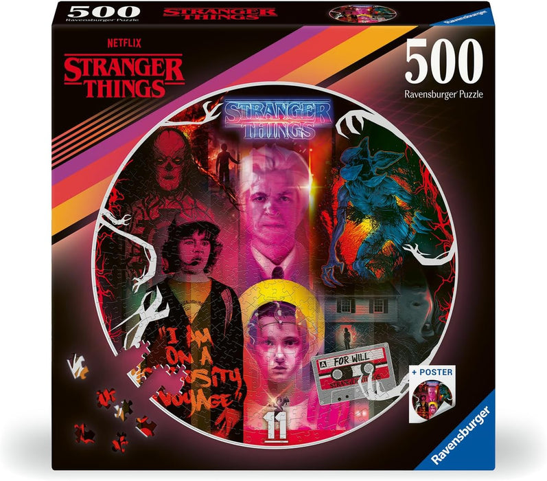 Ravensburger Stranger Things 500 Piece Jigsaw Puzzle | Captivating Puzzle Imagery | Features Beloved Characters | Robust and Reflective-Free Pieces