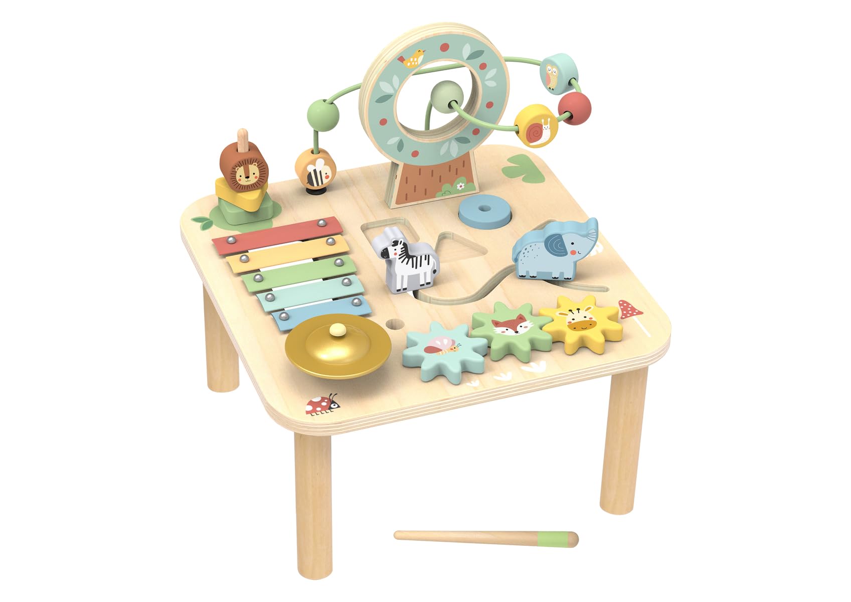 TOOKY TOY Wooden Toy Children's Square Table Activity Forest